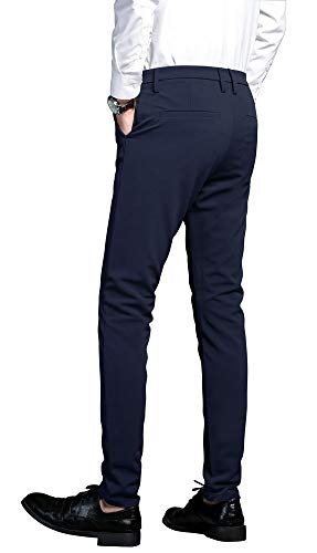 Sleek and Stylish Premium Quality Mens Formal Wear Navy Blue Trousers
